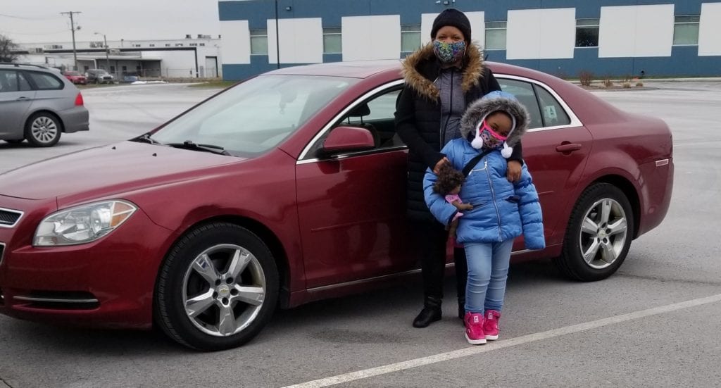 Emmie received a new car and the vehicle donor receives a a Tax-Deductible Vehicle Donation